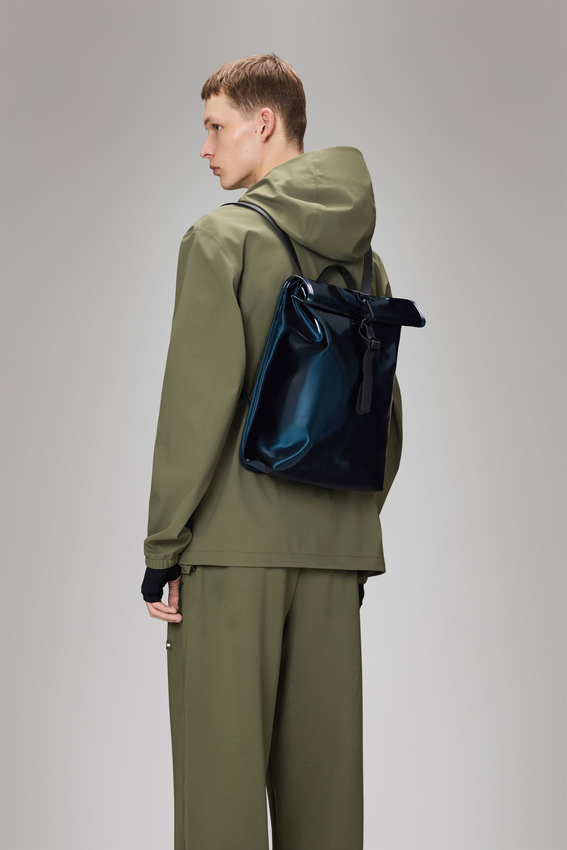 RAINS Rolltop Rucksack Mini Spill 10L H50 x D10 x W27 cm Backpack